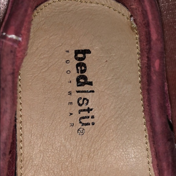Bed Stu Aunt Bettie Leather Loafers Red Size 8. - Picture 3 of 8